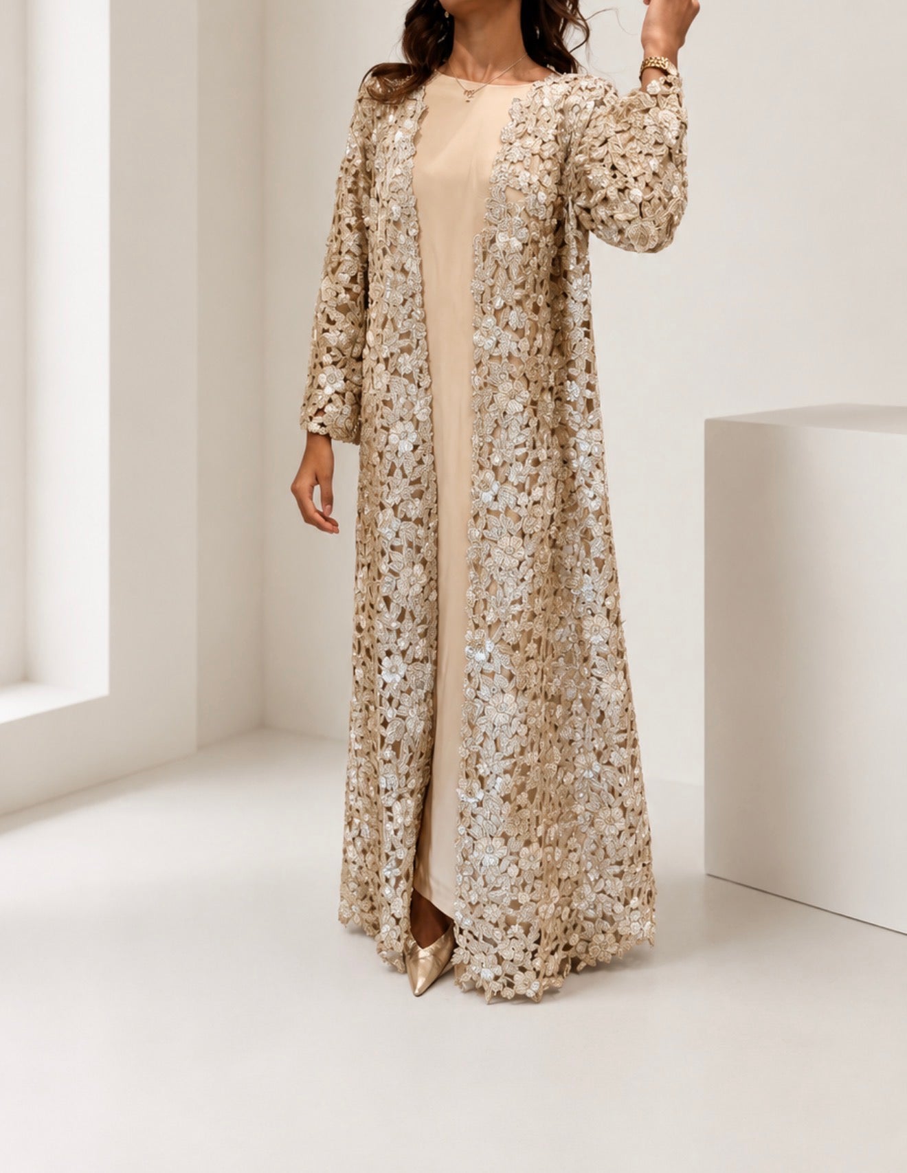 Lace Jacket & Dress | Champagne
